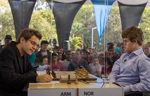 Carlsen Aronian cuarta ronda bilbao chess masters 2012