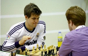 Magnus Carlsen en el mundial de rapidas 2014