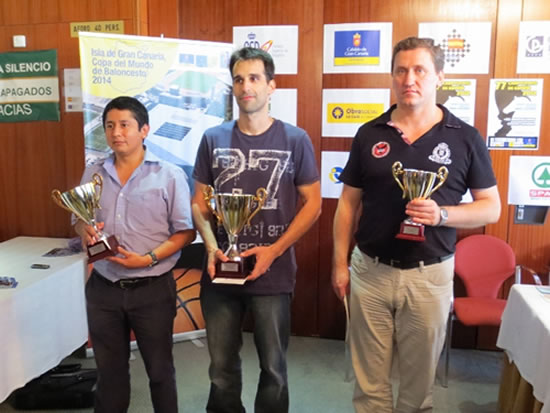 tres primeros del Campeonato de España de ajedrez 2012 Maspalomas