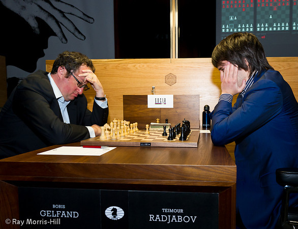 1ª ronda candidatos 2013 Gelfand vs Radjabov