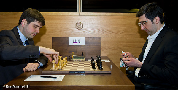 1ª ronda candidatos 2013 Svidler vs Kramnik