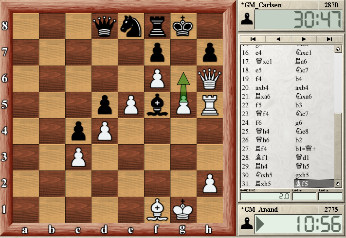 partida 9 variante final mundial de ajedrez 2013
